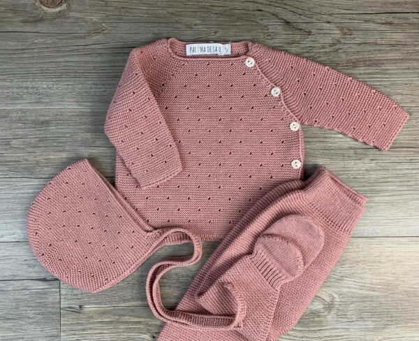 Conjunto jersey polaina y capota rosa PALOMA DE LA O